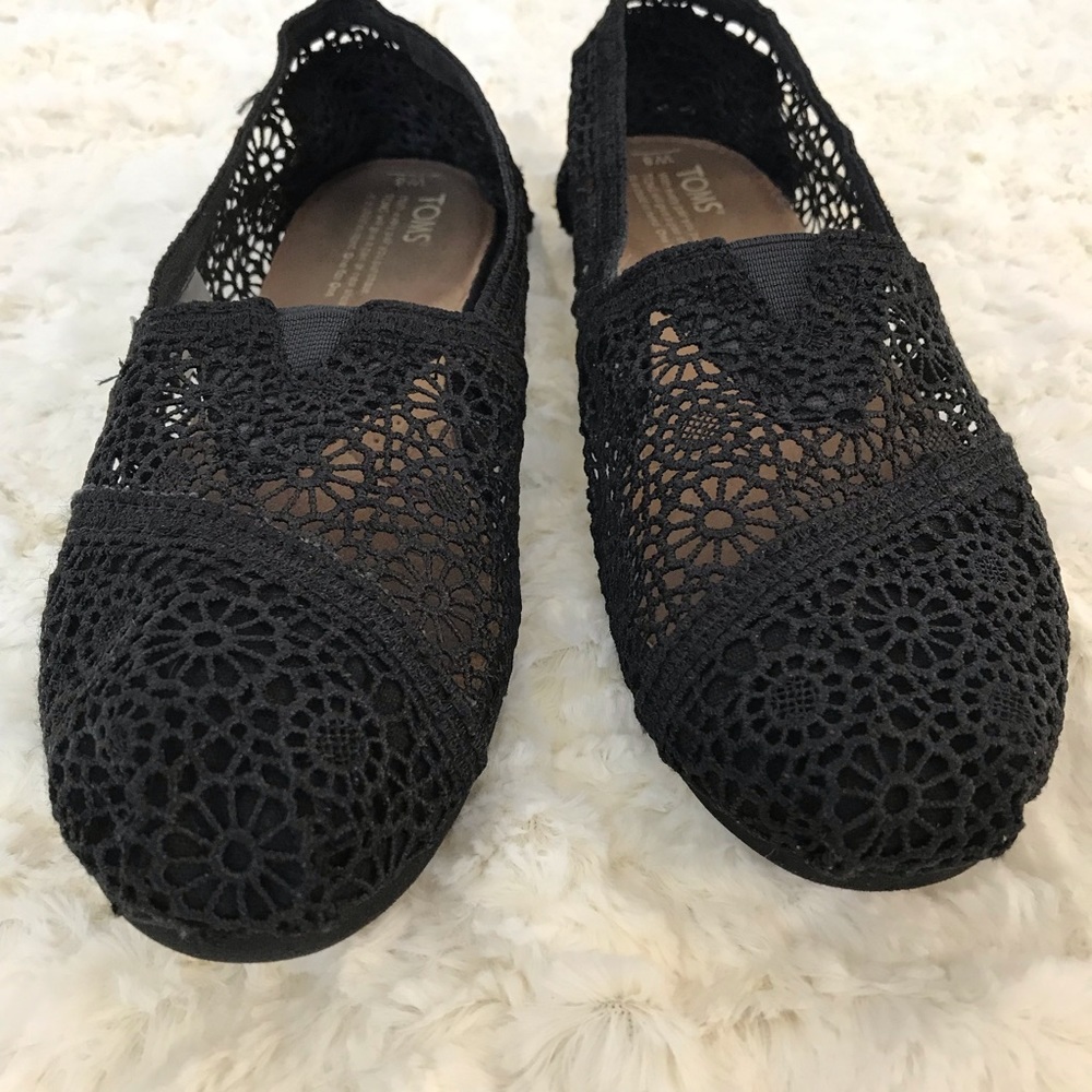 TOMS LACE LOAFER BLACK 8
